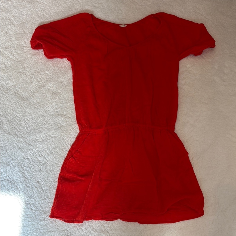 Red Linen Dress